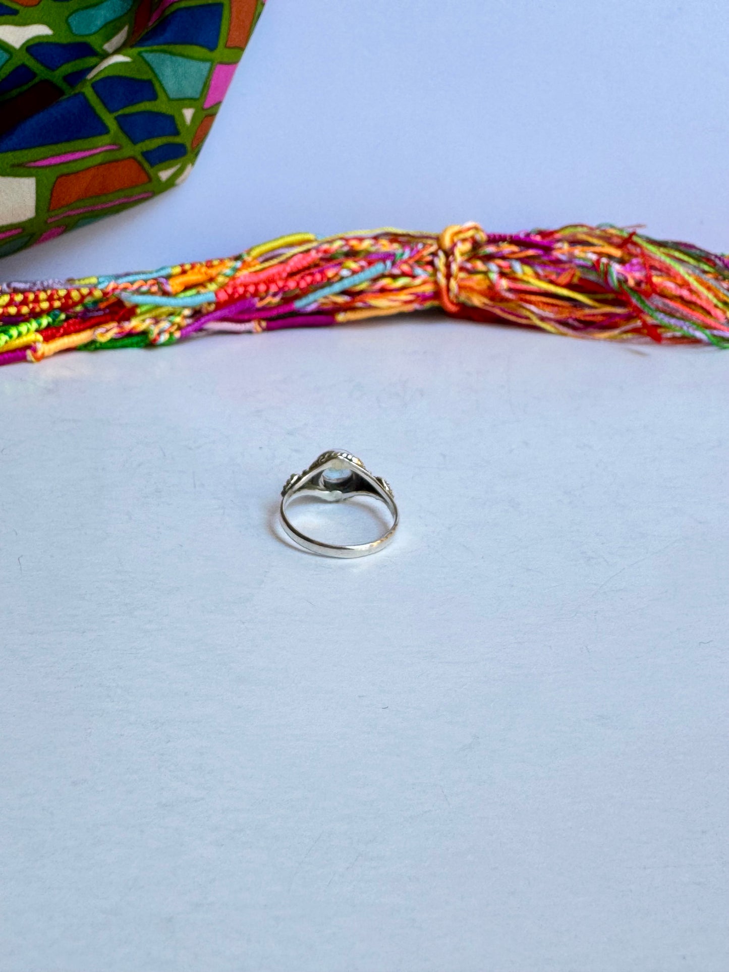 Anello argento 925 acquamarina misura 14 - 6LO