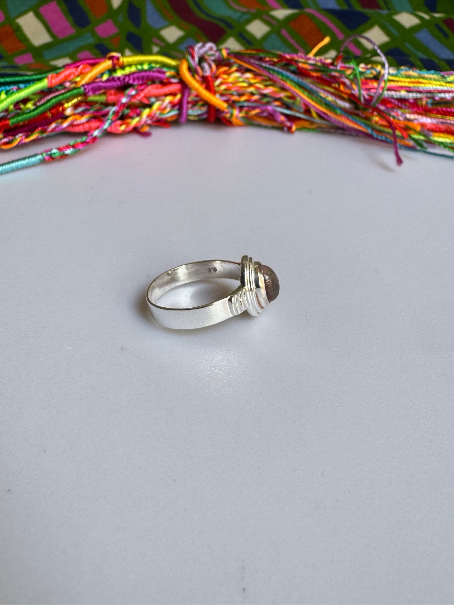 925 silver tourmaline ring size 14 - TA36