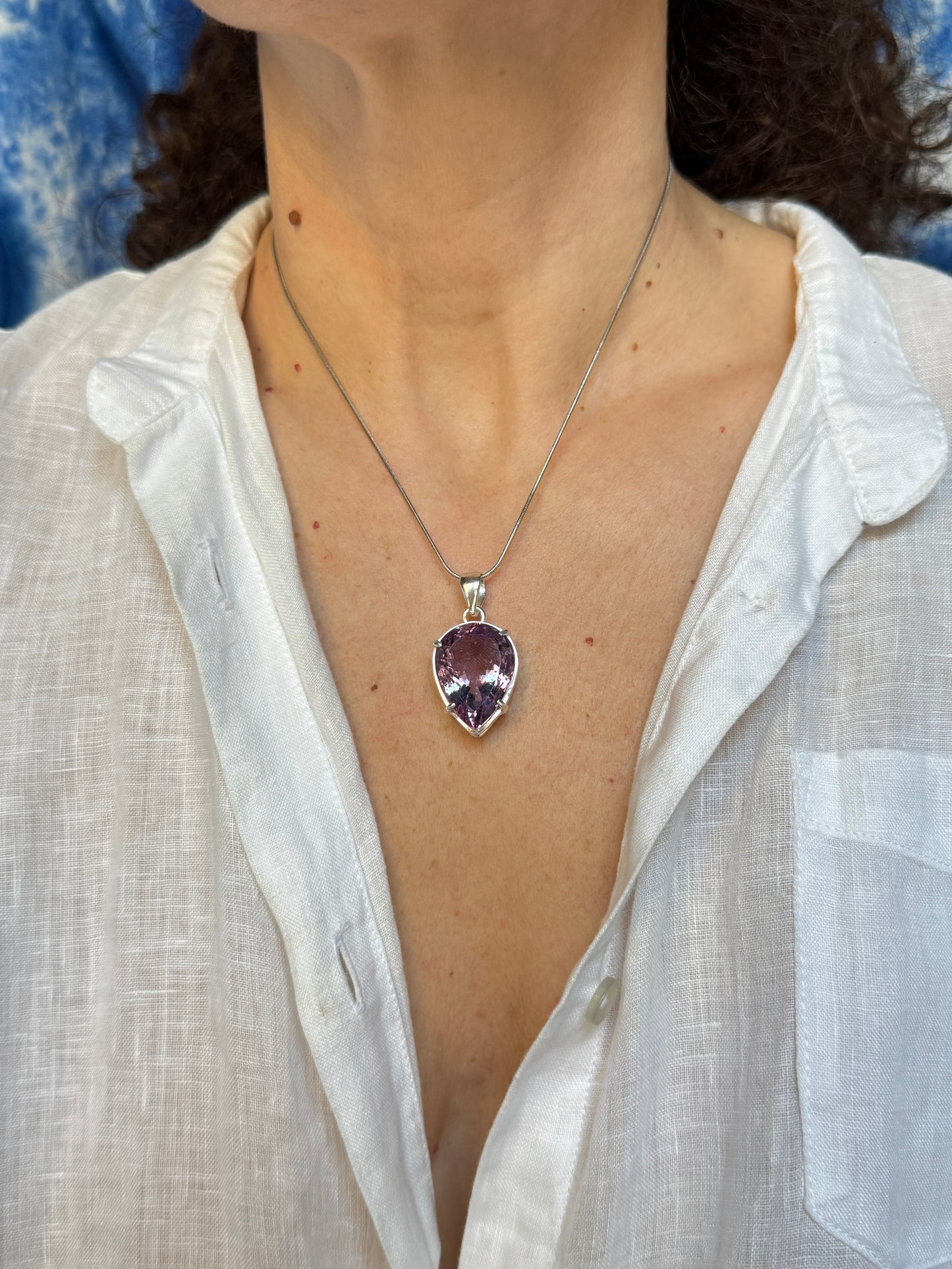 Ciondolo argento 925 ametista 23K