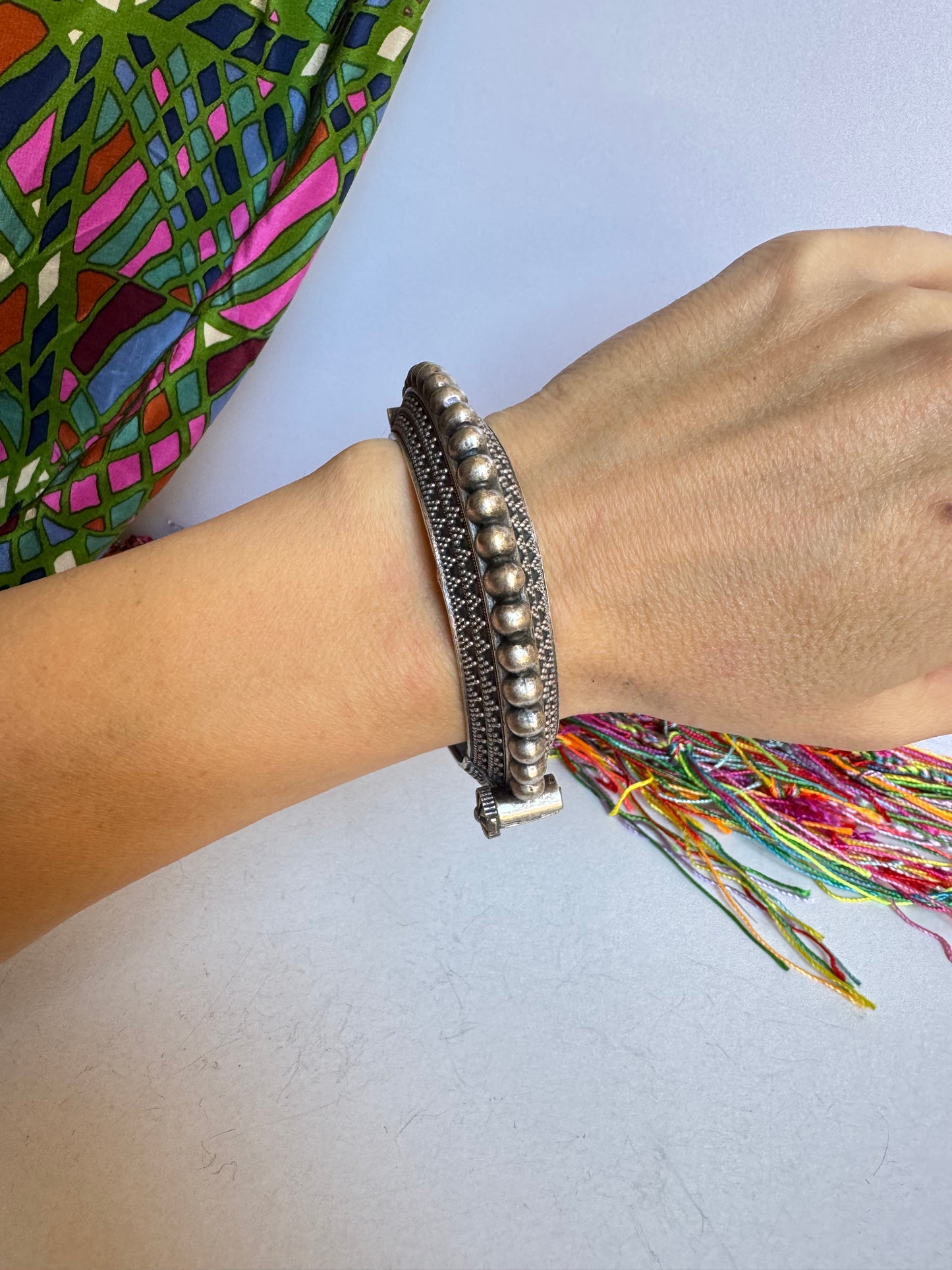 Bracciale bangle argentato