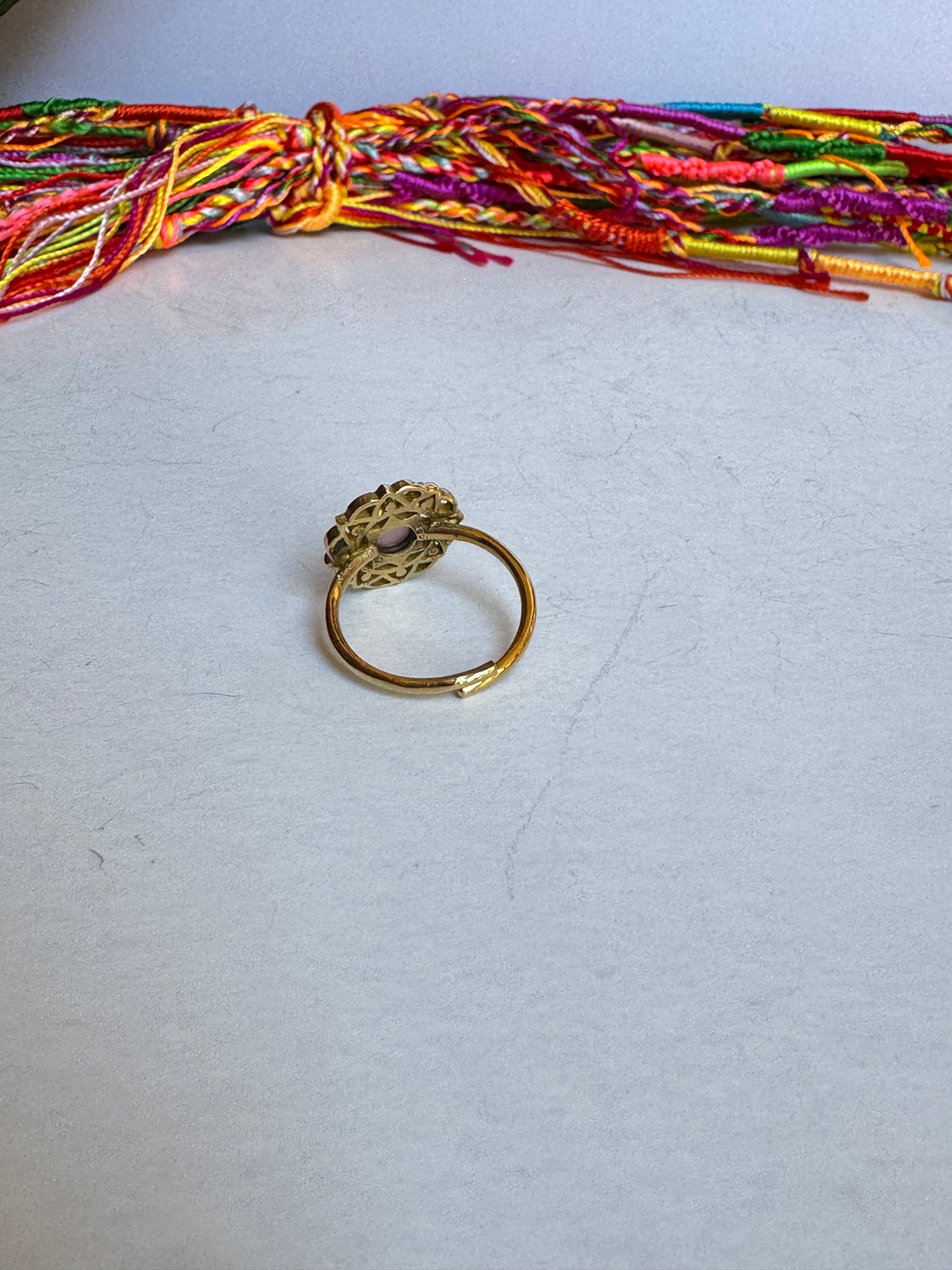 Anello boho dorato rosa