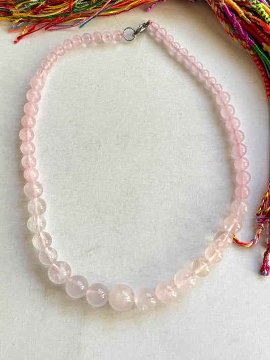 Rose quartz necklace