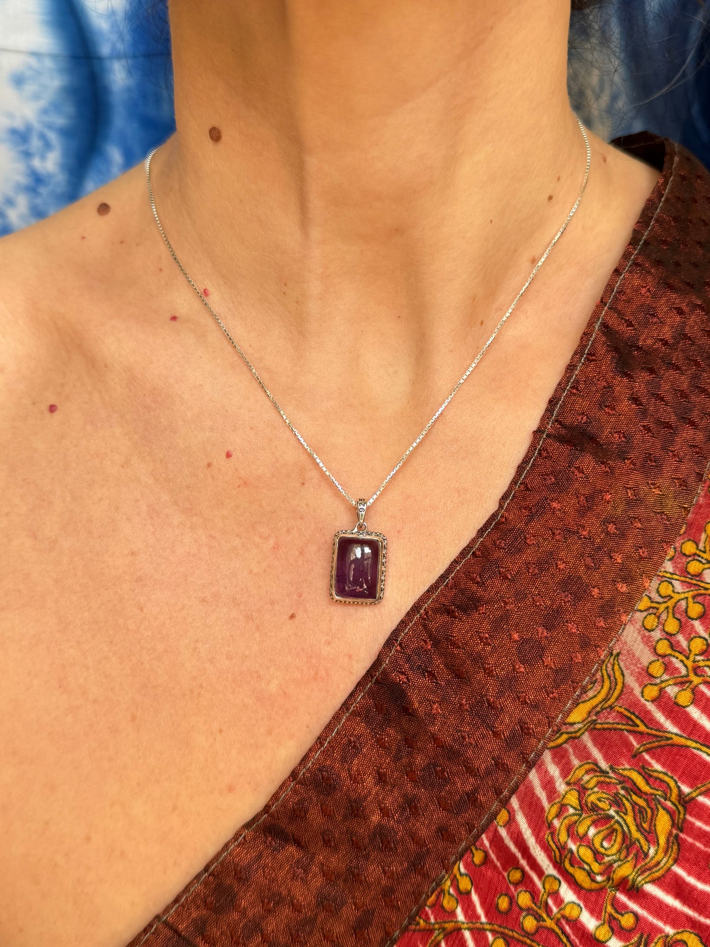 Amethyst 925 silver pendant