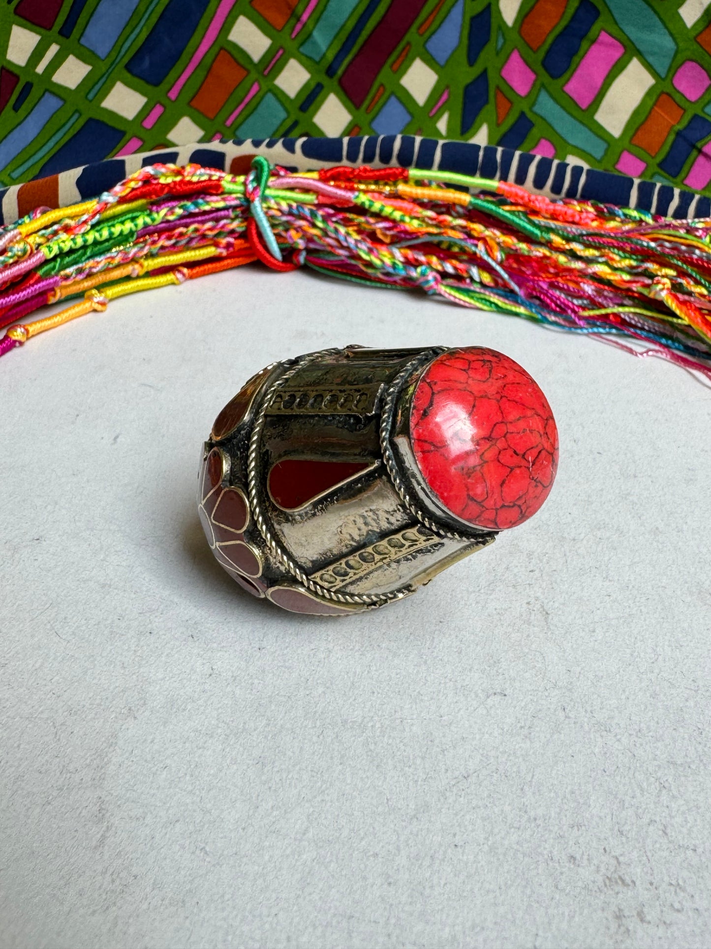 Large antique vintage red seal ring