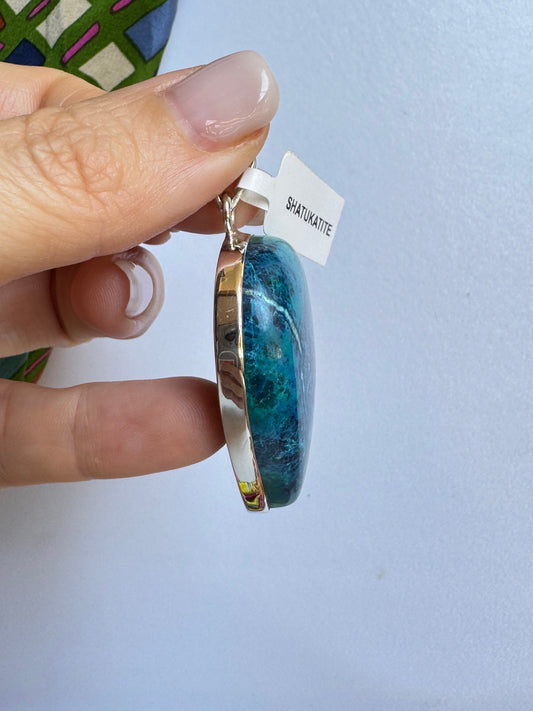 Ciondolo argento 925 shatukatite 30K
