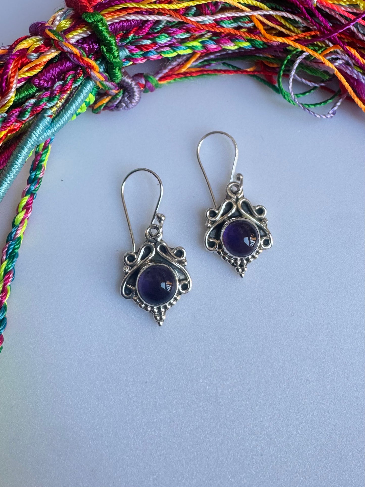 925 silver amethyst earrings R60