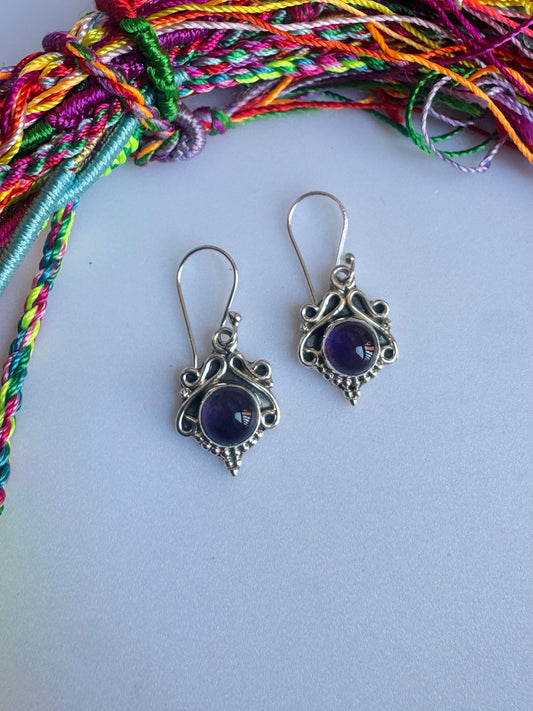 925 silver amethyst earrings R60
