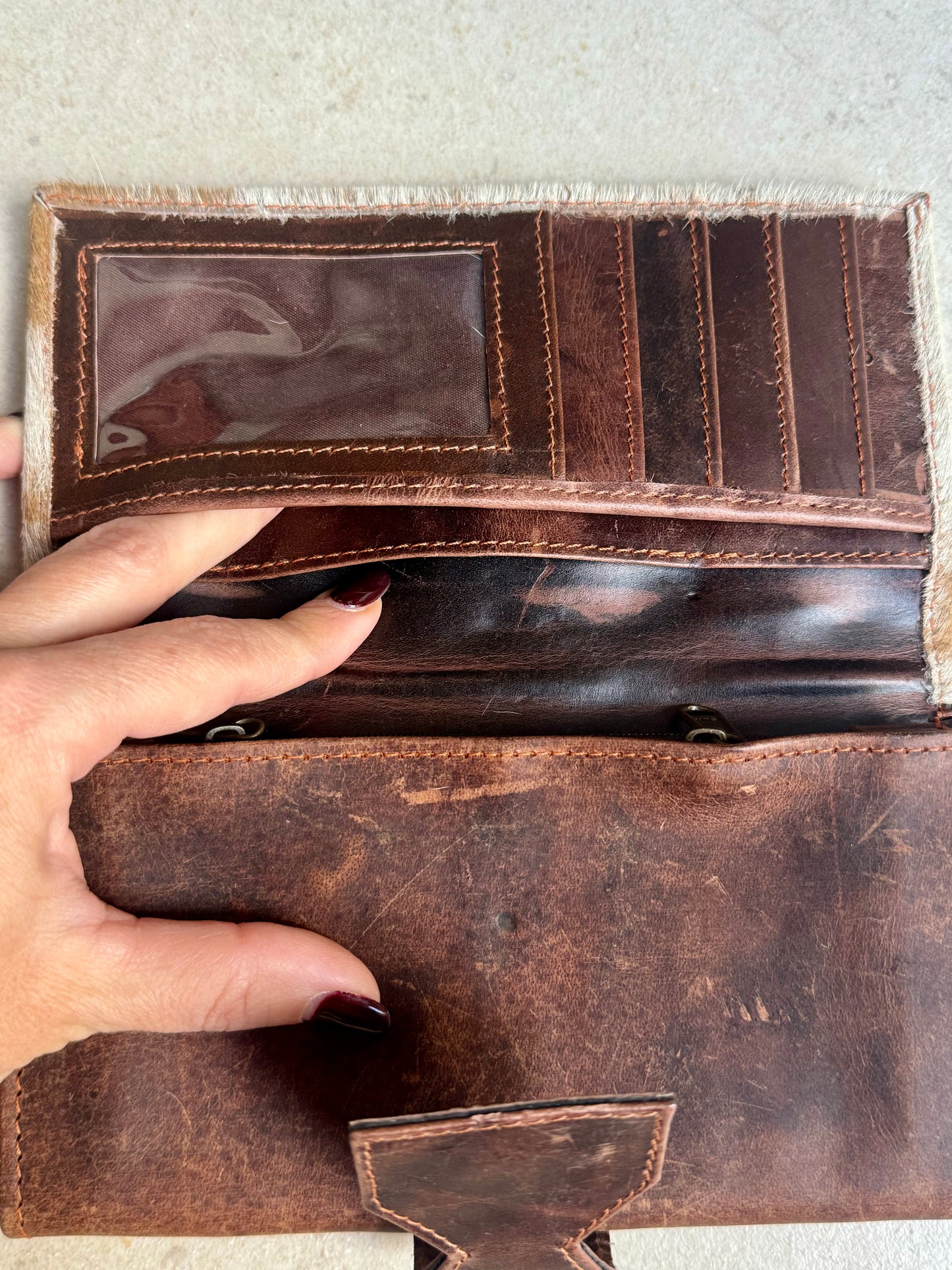 Brown leather wallet