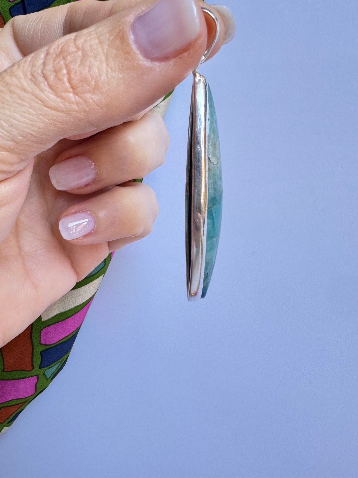 Ciondolo pendente argento 925 afghanite 7K
