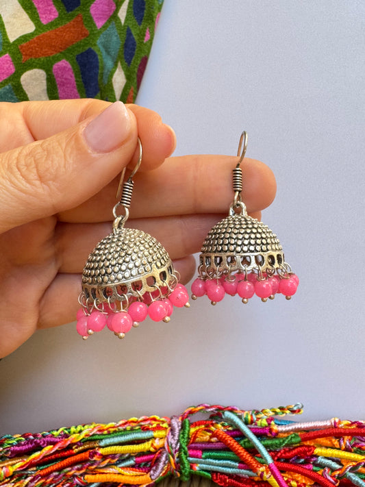 Orecchini campanella India rosa