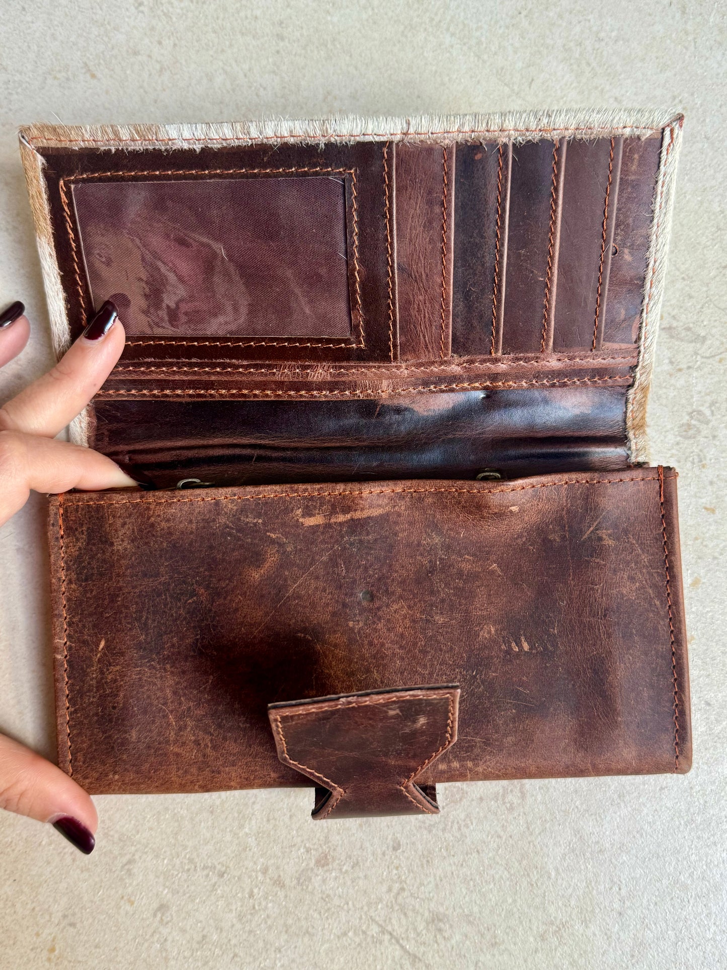 Brown leather wallet