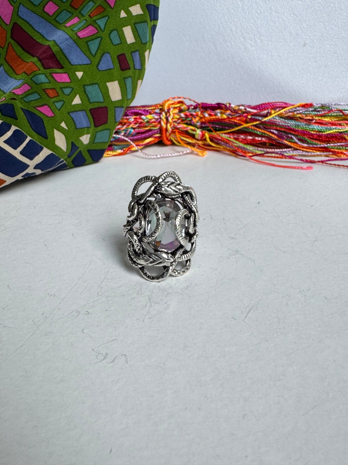 Ring Silber 925 Mystic Stone Größe 19 - 19K