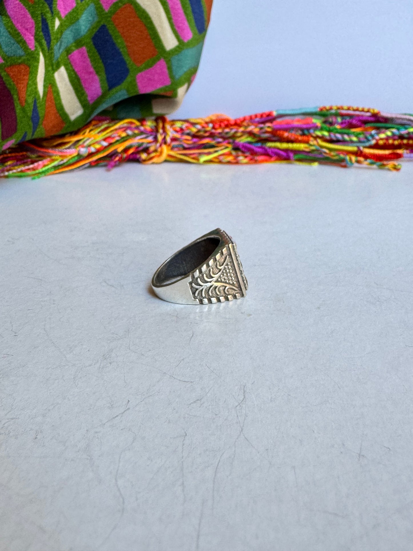 Ring Silber 925 Navaratna Größe 13 -MP5