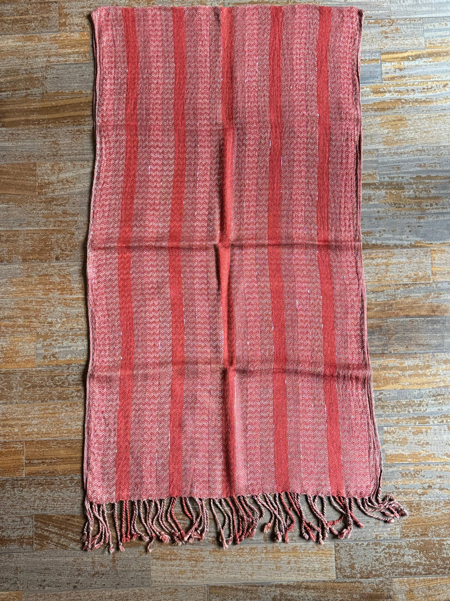 Pashmina scarf stole India earth and light blue