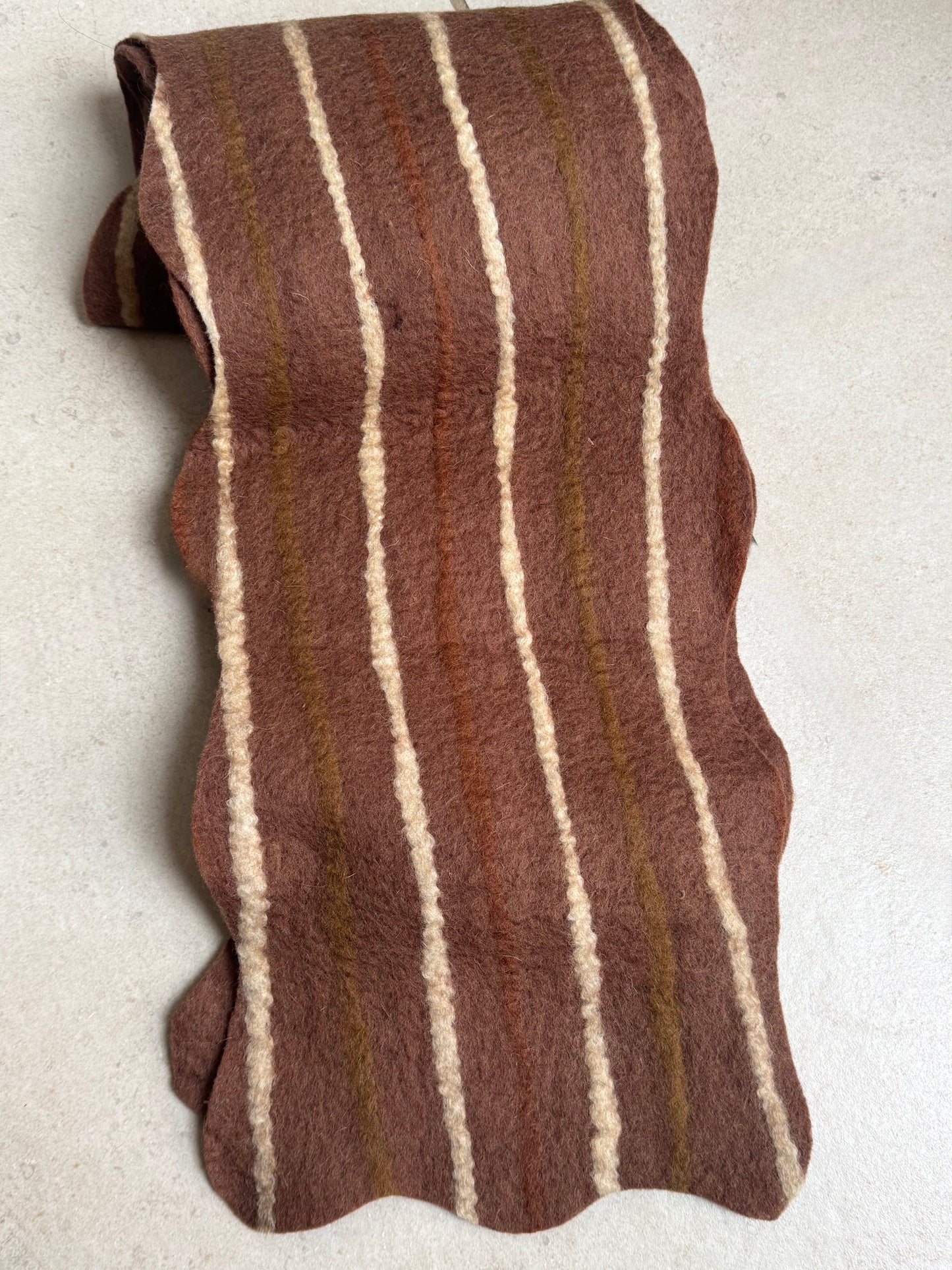 Sciarpa India lana cotta marrone