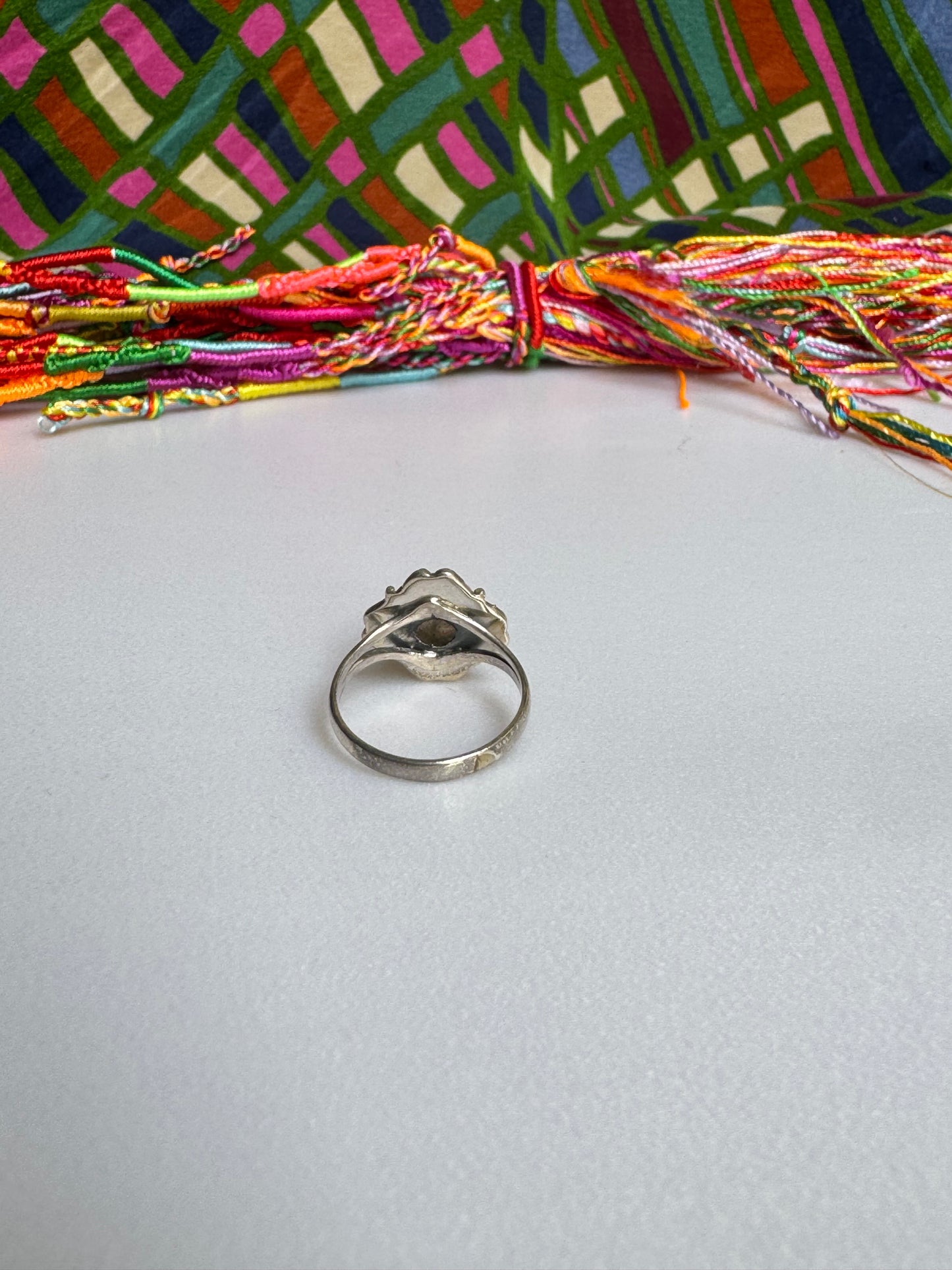 Labradoritring aus 925er Sterlingsilber, Größe 15 - 3LA