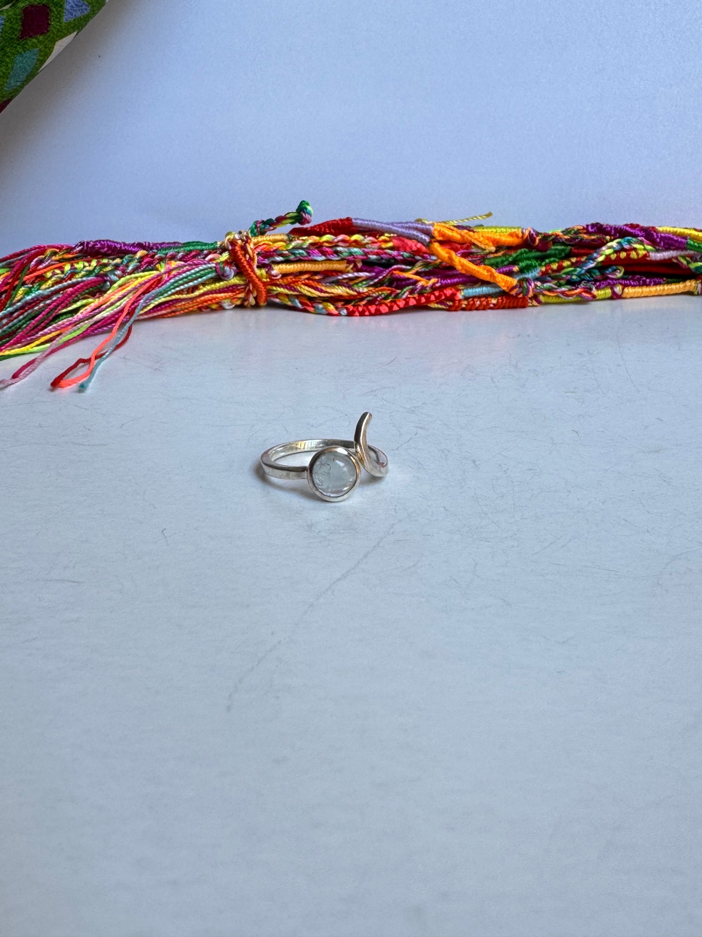 Anello argento 925 acquamarina misura 14 - 13UM