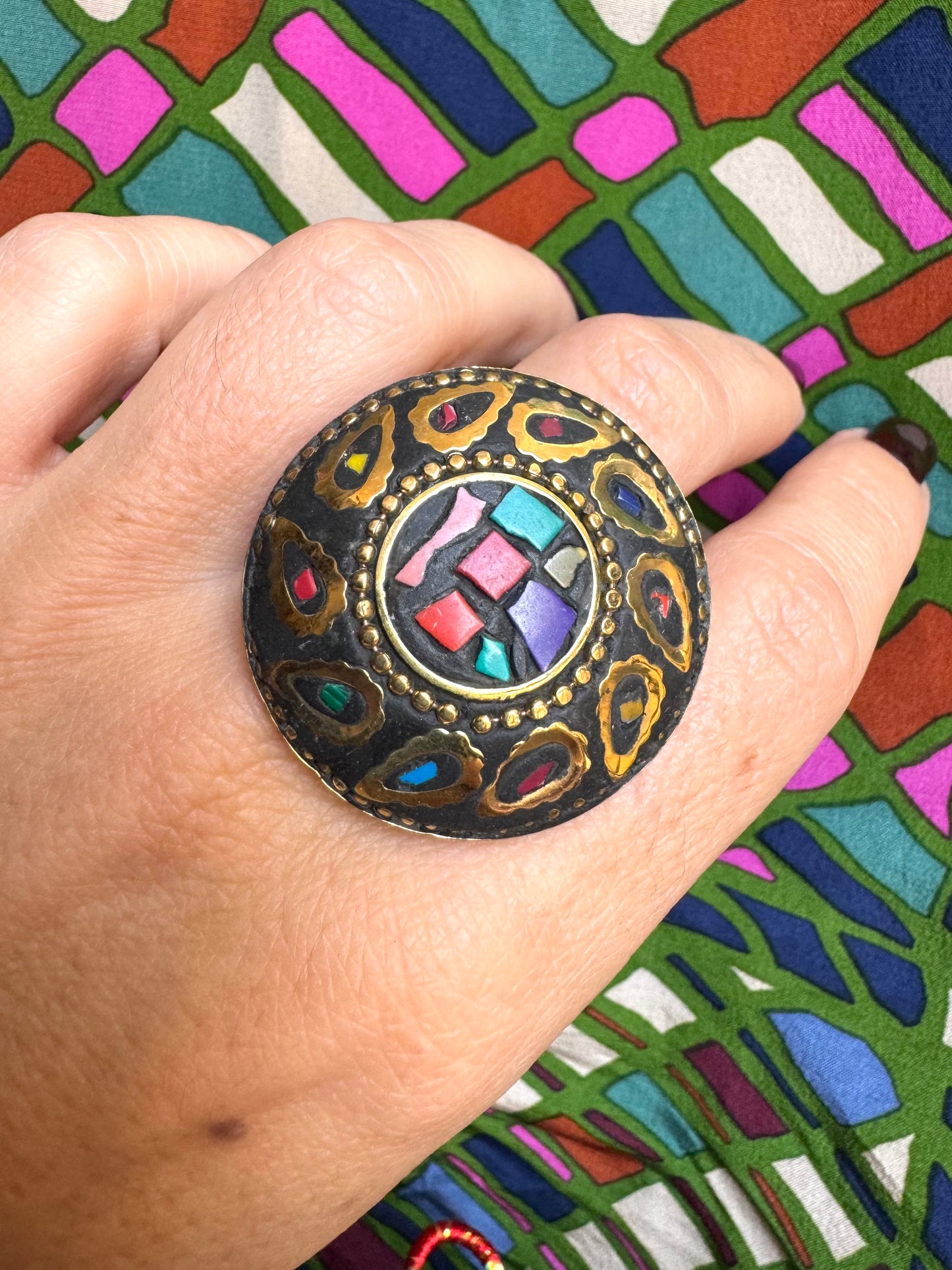 Nepalese mosaic ring