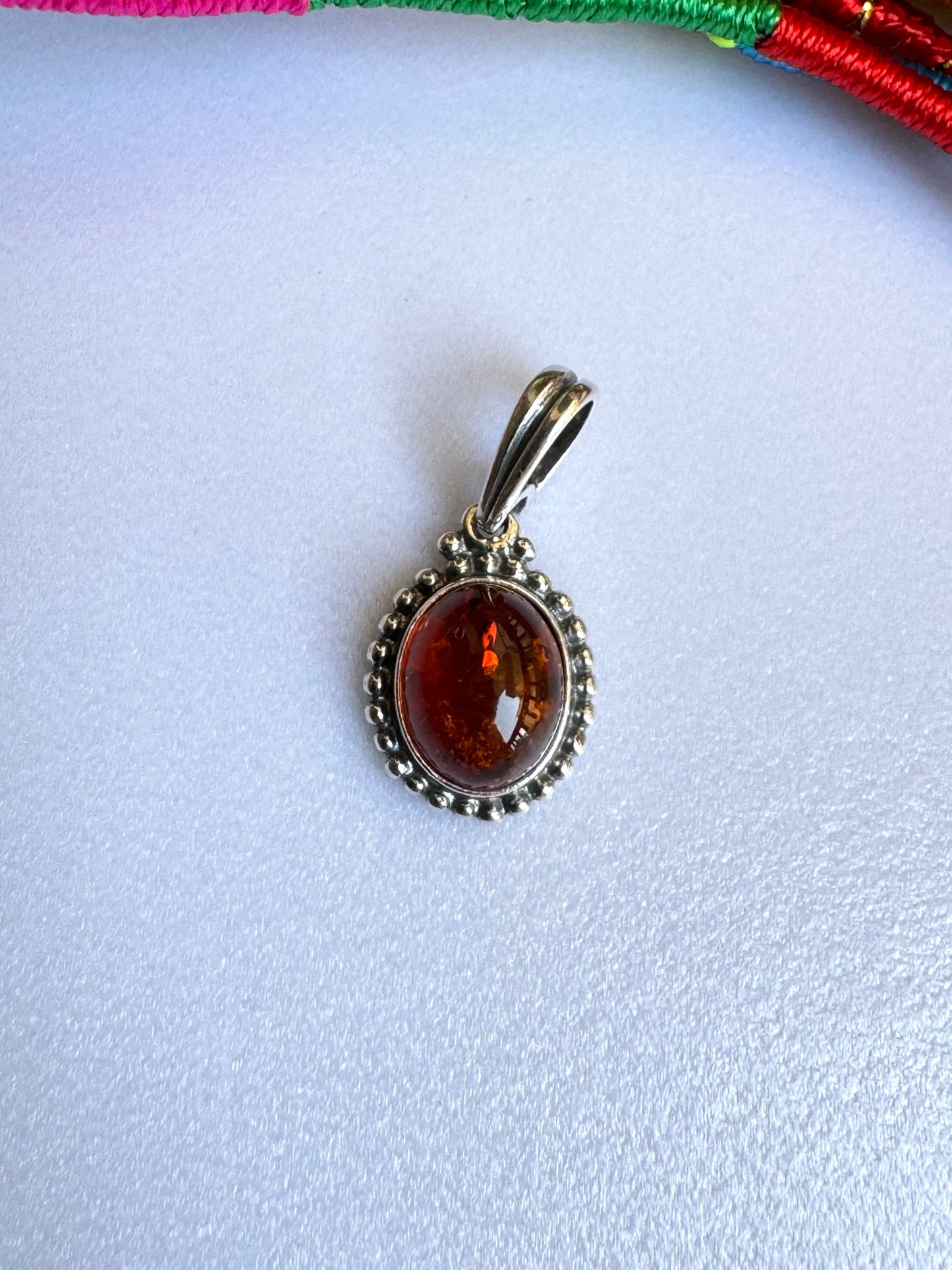 C20 amber 925 silver pendant