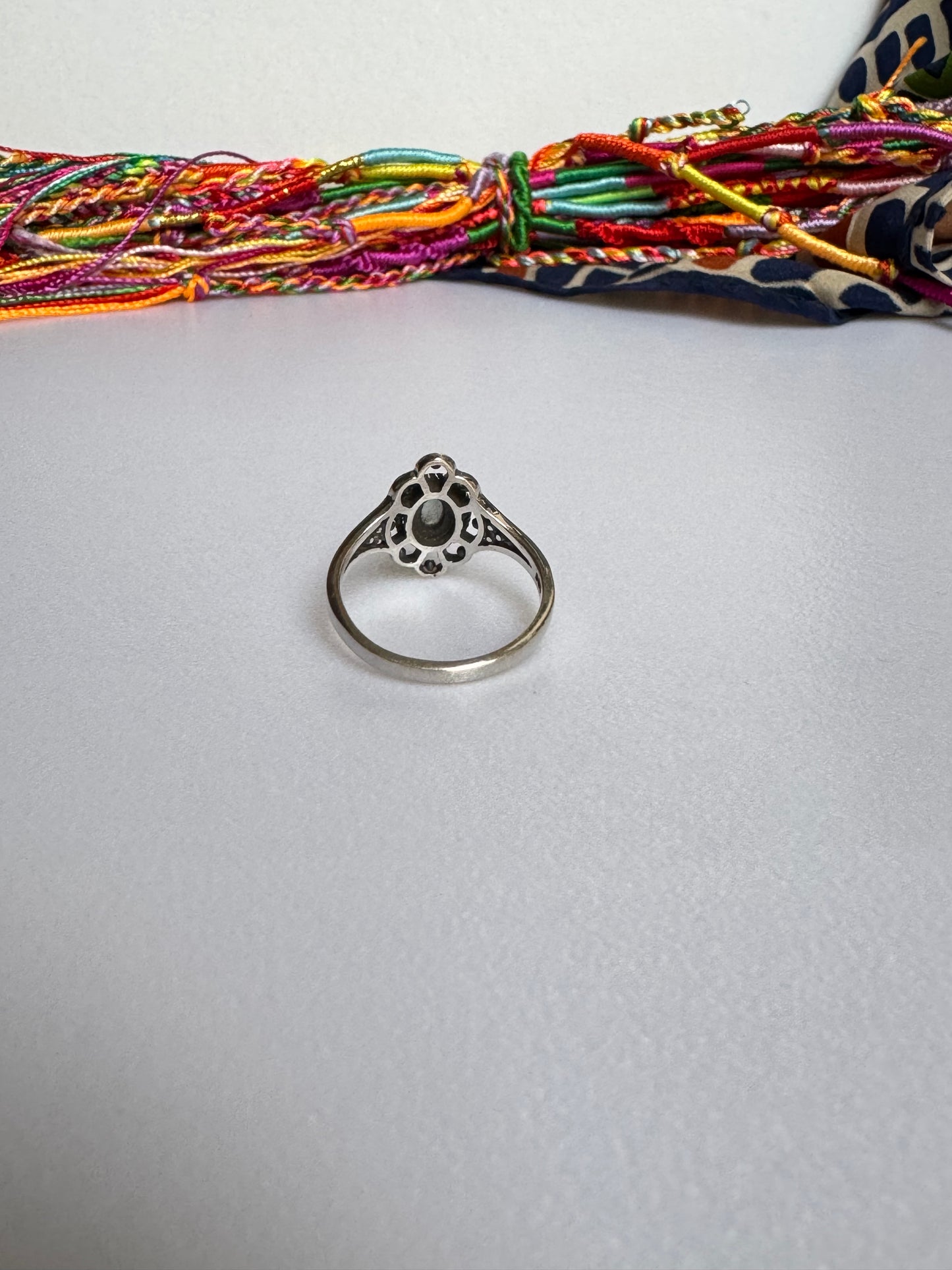 Anello argento 925 calcedonio misura 16/17 M16