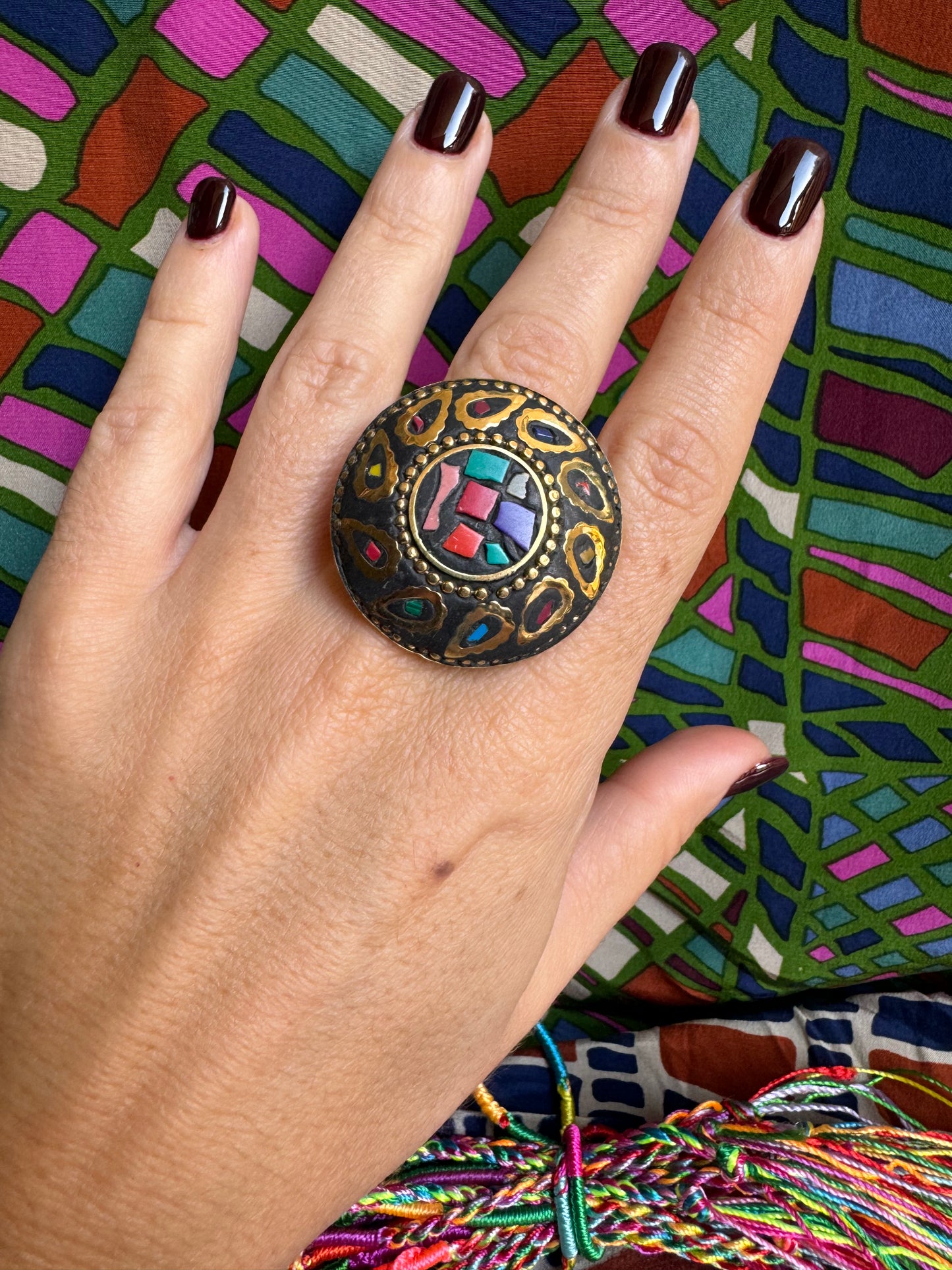 Nepalese mosaic ring