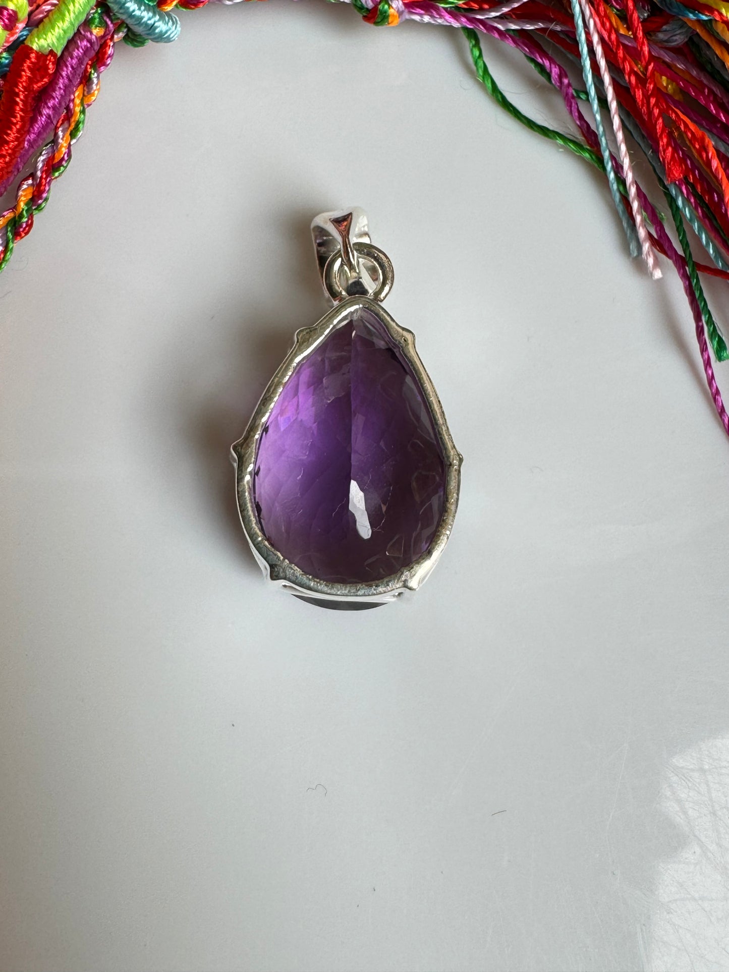 Amethyst 925 silver pendant