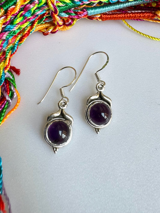 Amethyst-Ohrringe aus 925er Silber