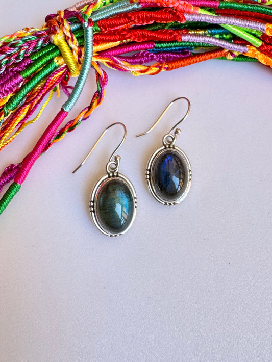 925 silver labradorite earrings R31
