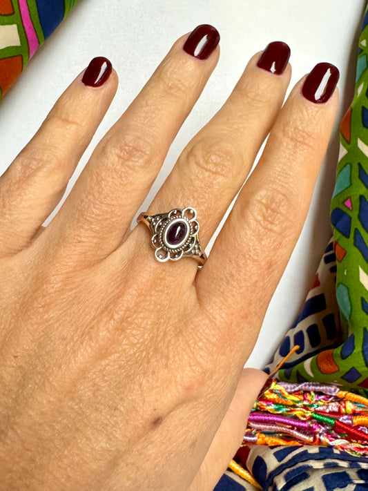 Anello argento 925 ametista misura 17/18 - 9AME