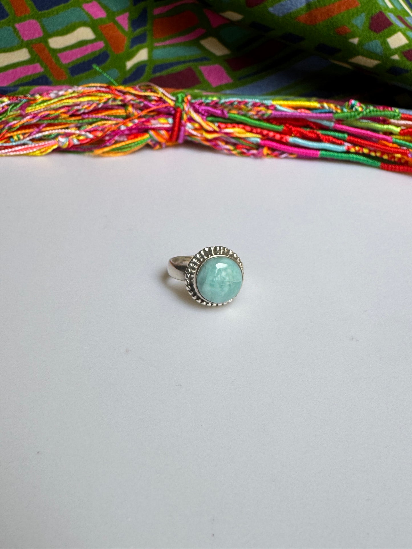 925 silver larimar ring size 12/13 1L