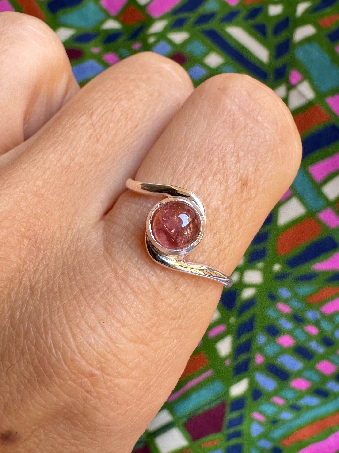 925 Silber Turmalin Ring Größe 22 - TA17