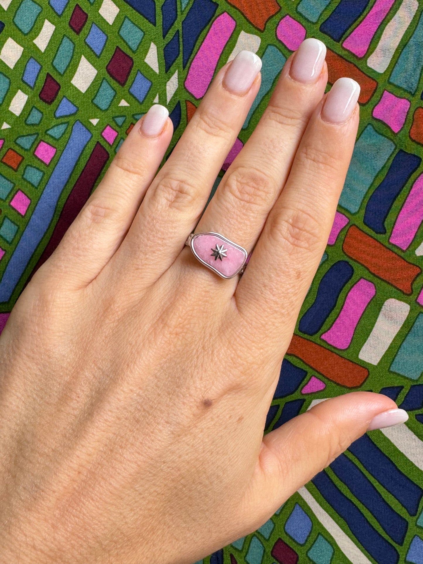 Pink steel ring