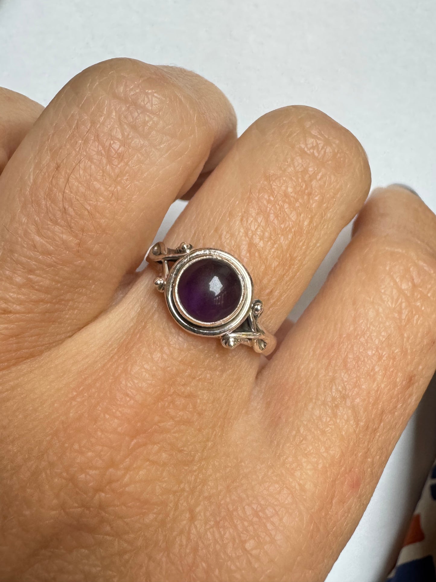 Anello argento 925 ametista misura 17 - 4AME