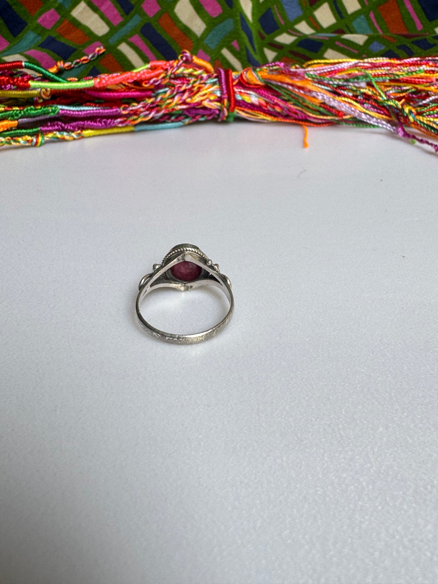 Anello argento 925 radice di rubino misura 16 - 14AM