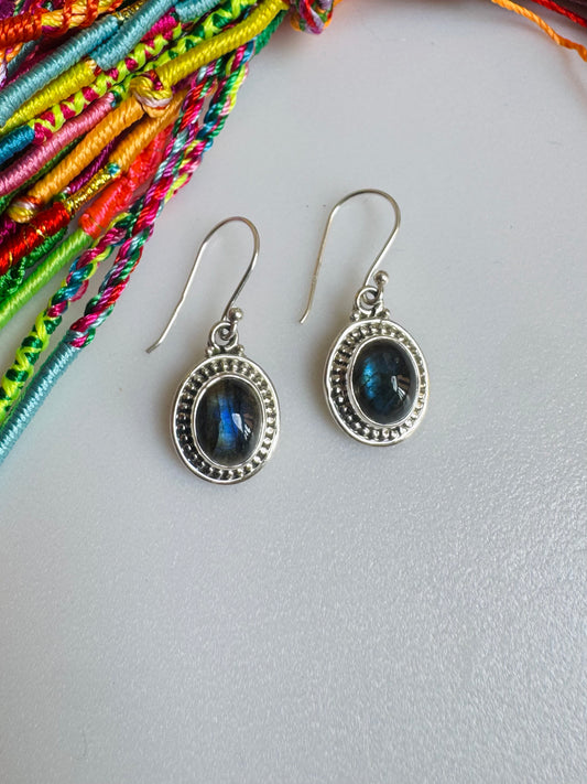 925 silver labradorite earrings R50