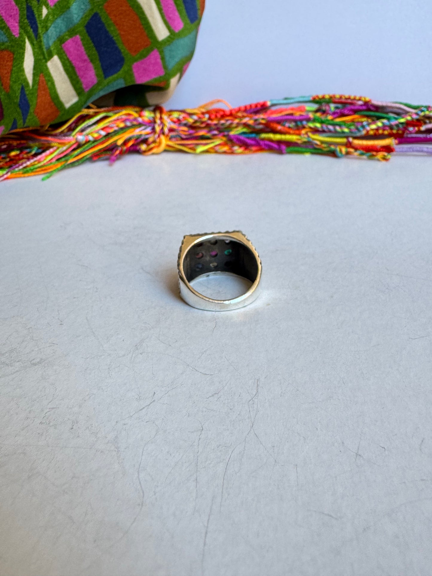 Anello argento 925 Navaratna misura 13 - MP9
