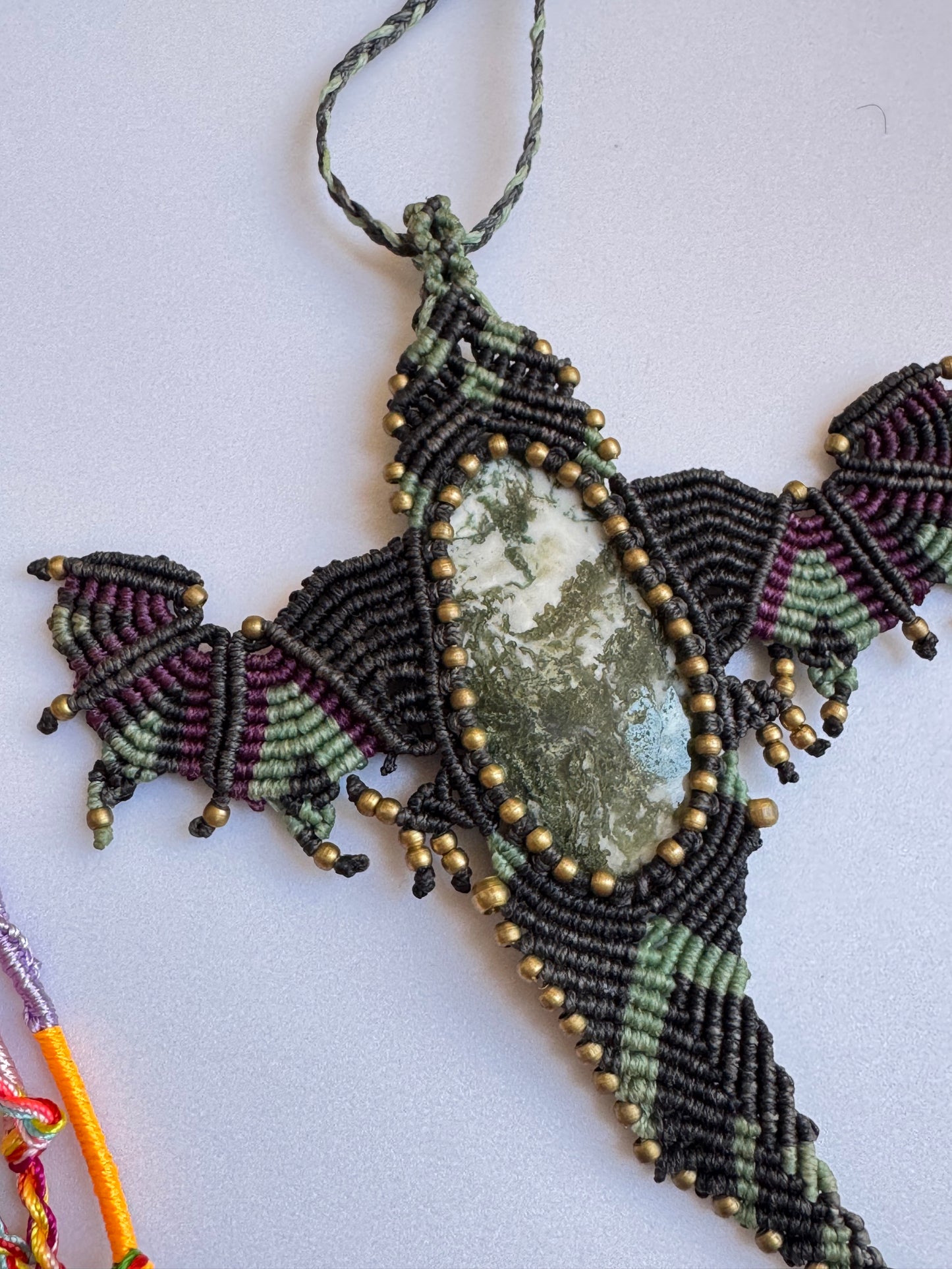 Collana macramè agata albero C