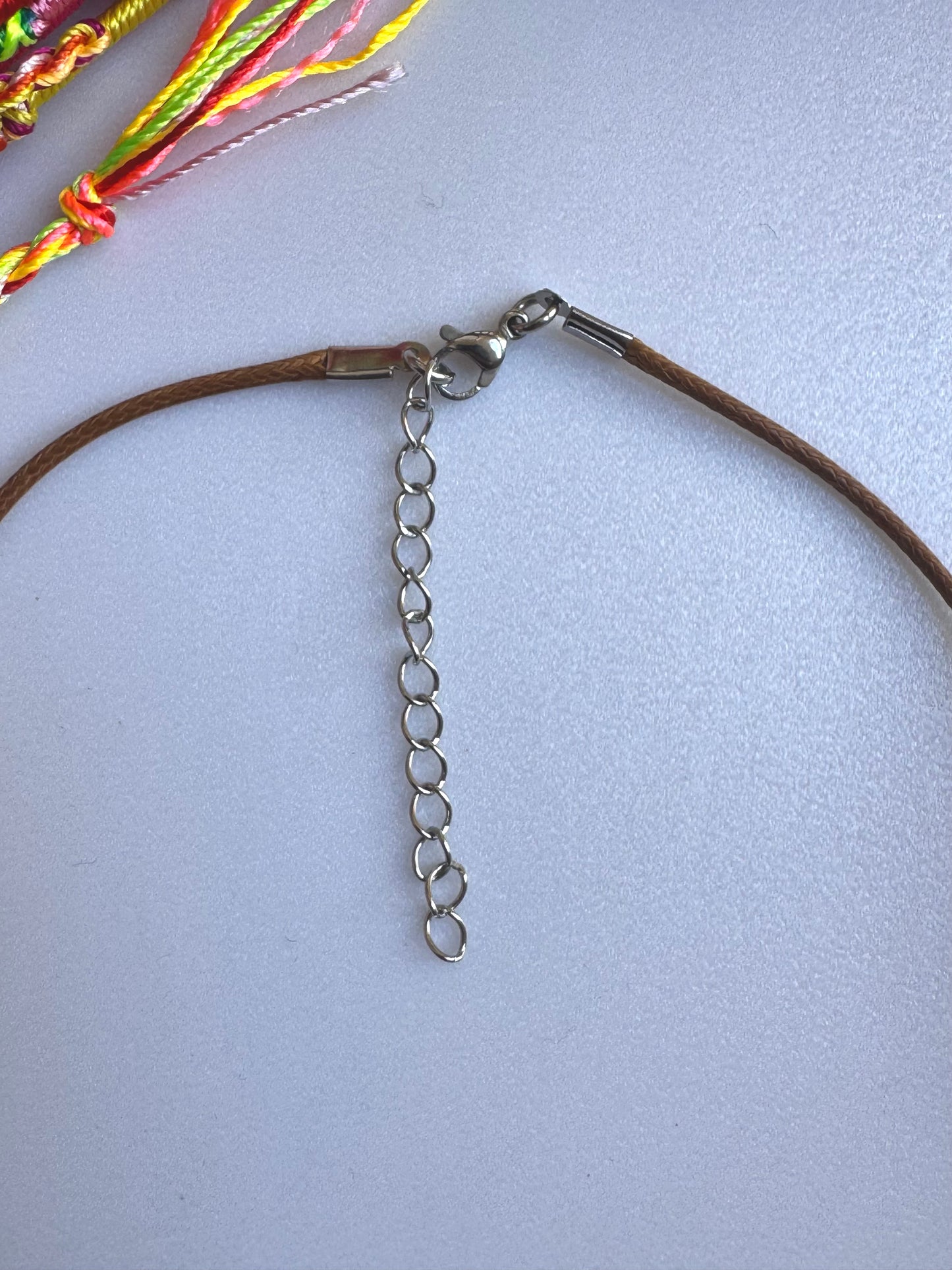 Brown Tubular Rubber Necklace