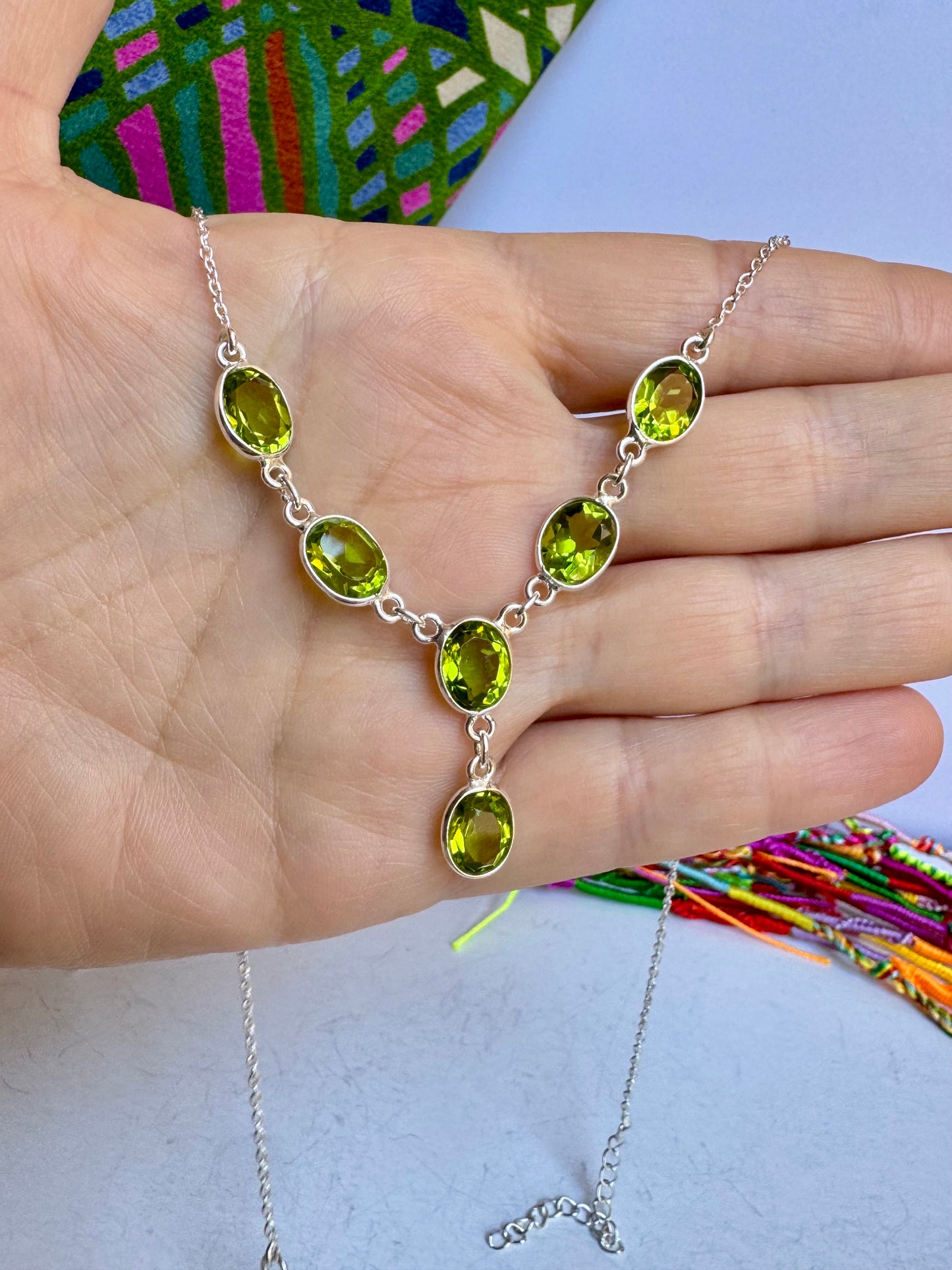 Collana argento 925 quarzo citrino 1CI