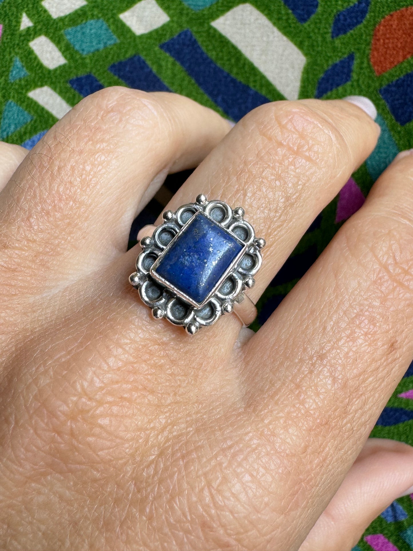 925 silver ring lapis lazuli E97