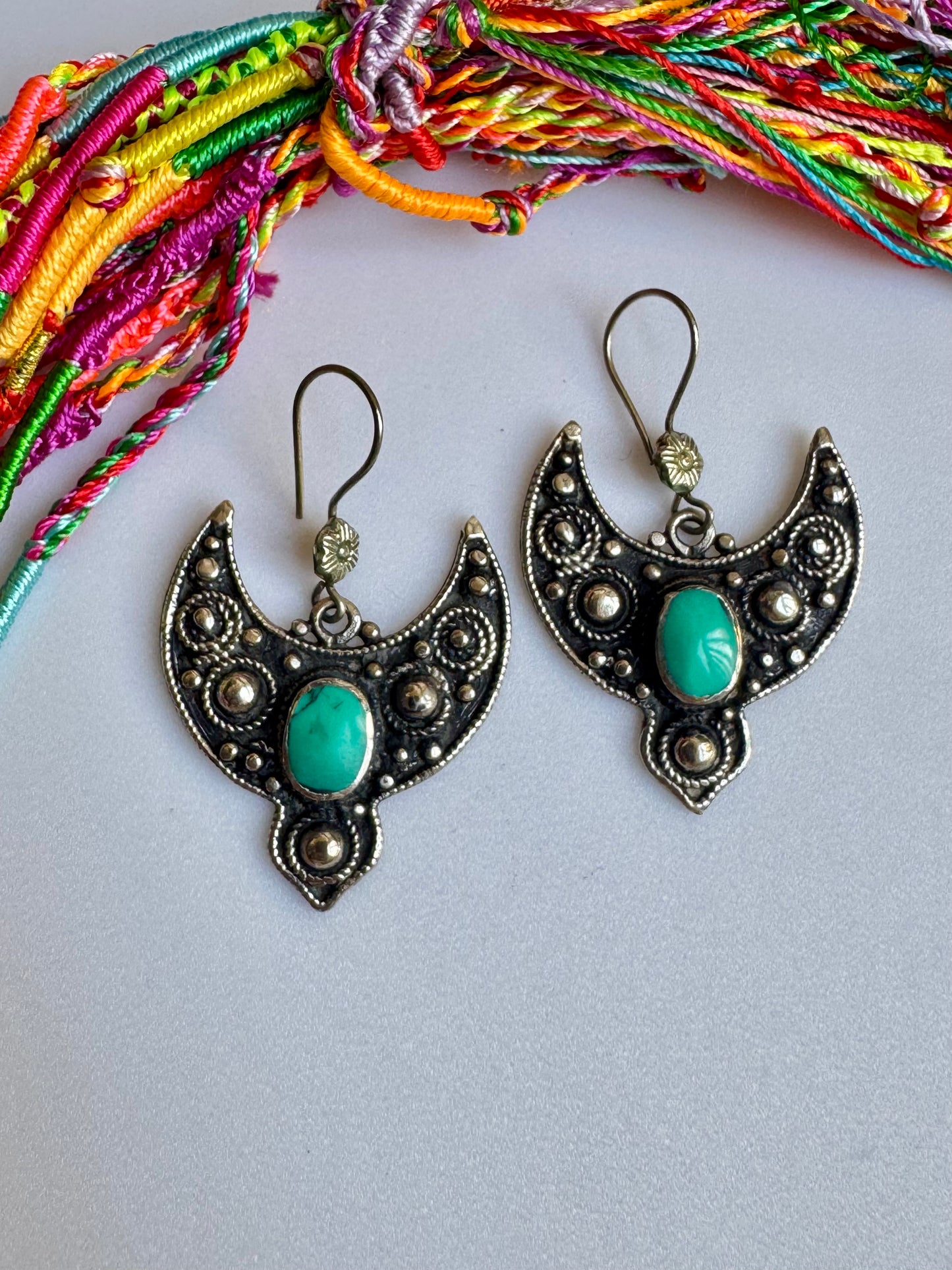 Antique vintage turquoise earrings