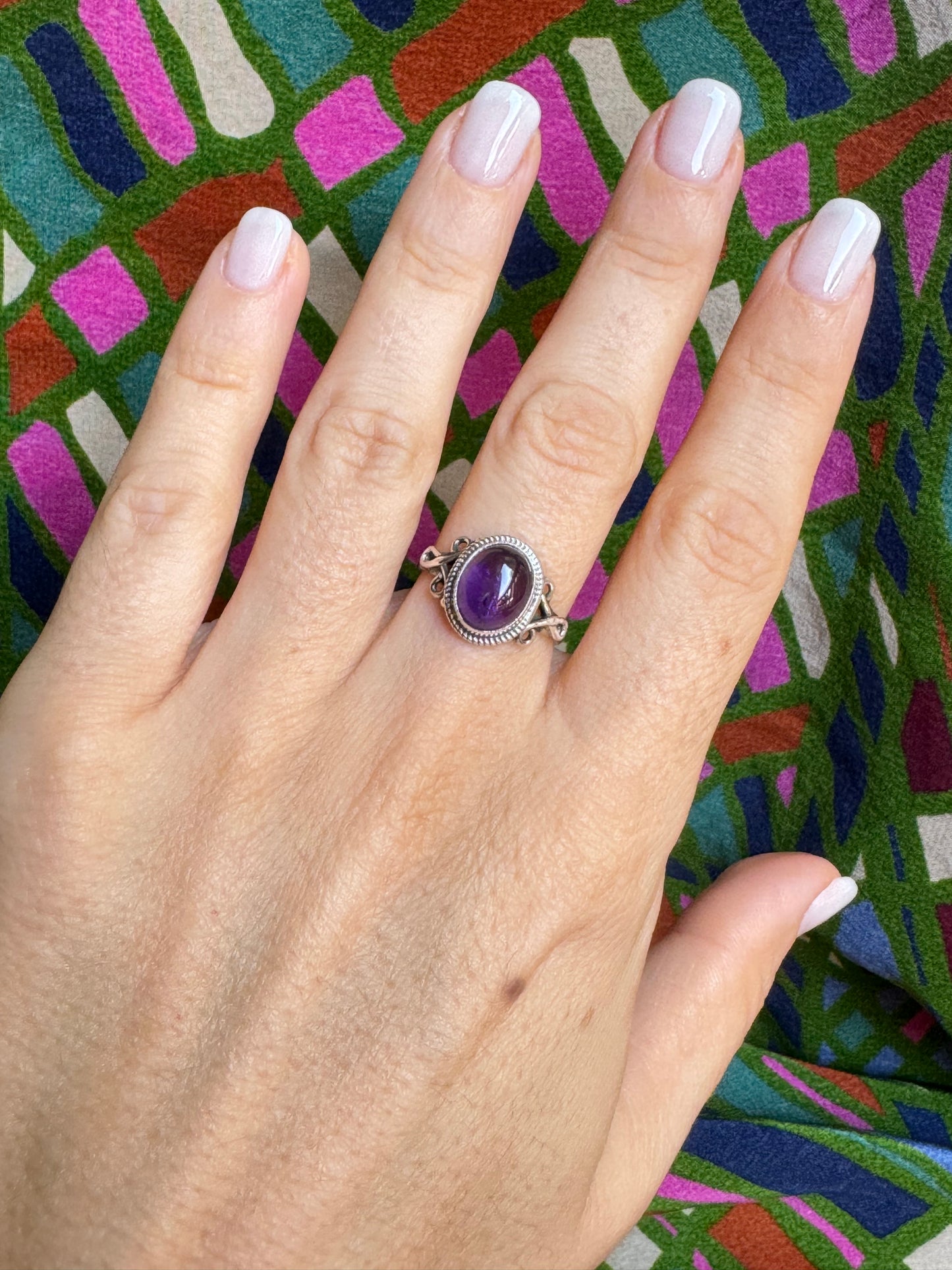 Amethyst Silver Ring T78