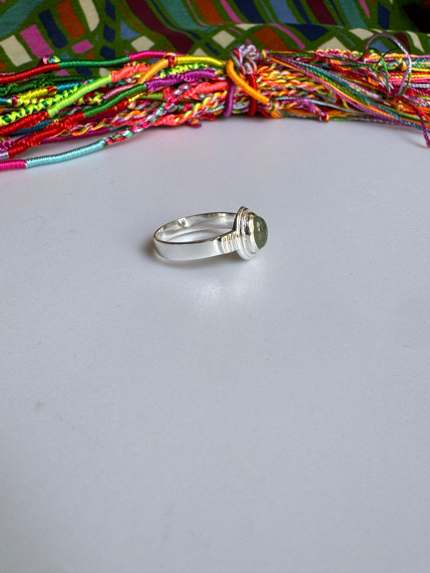 925 silver tourmaline ring size 17 - TA43