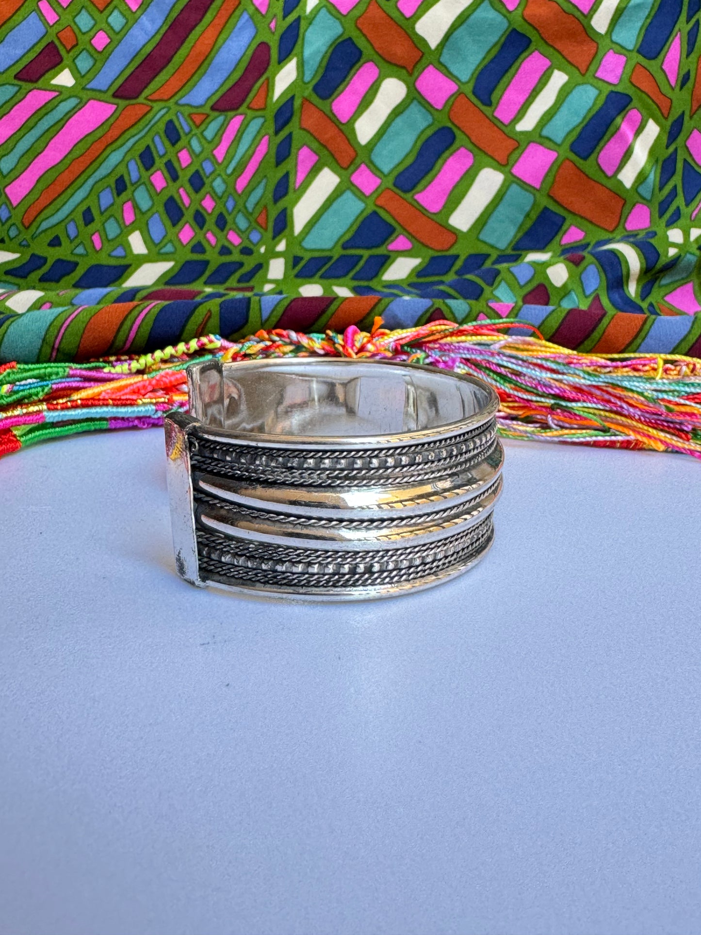 Silver bangle bracelet