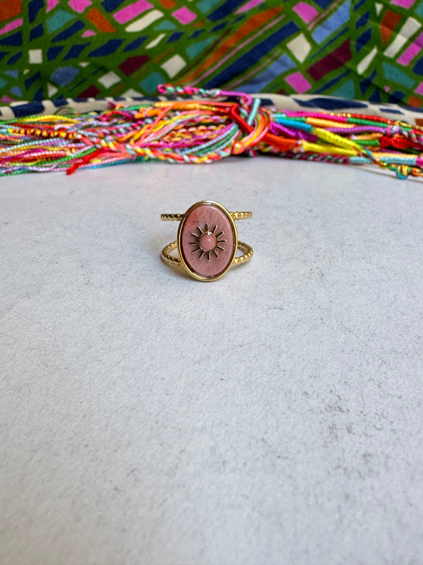 Rose gold steel ring