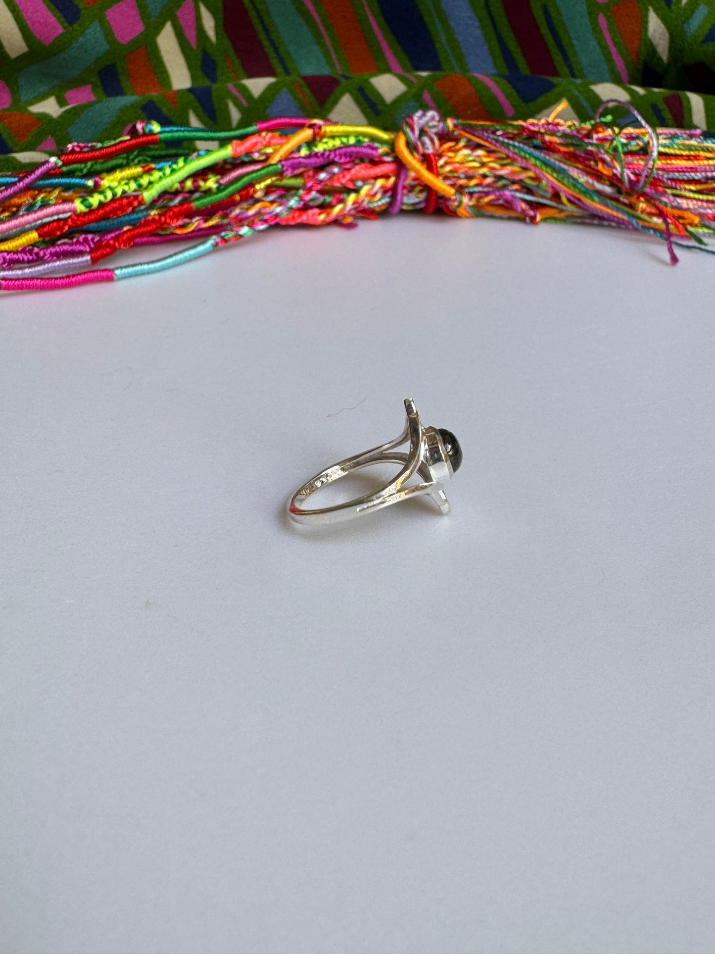 925 silver tourmaline ring size 11/12 - TA48