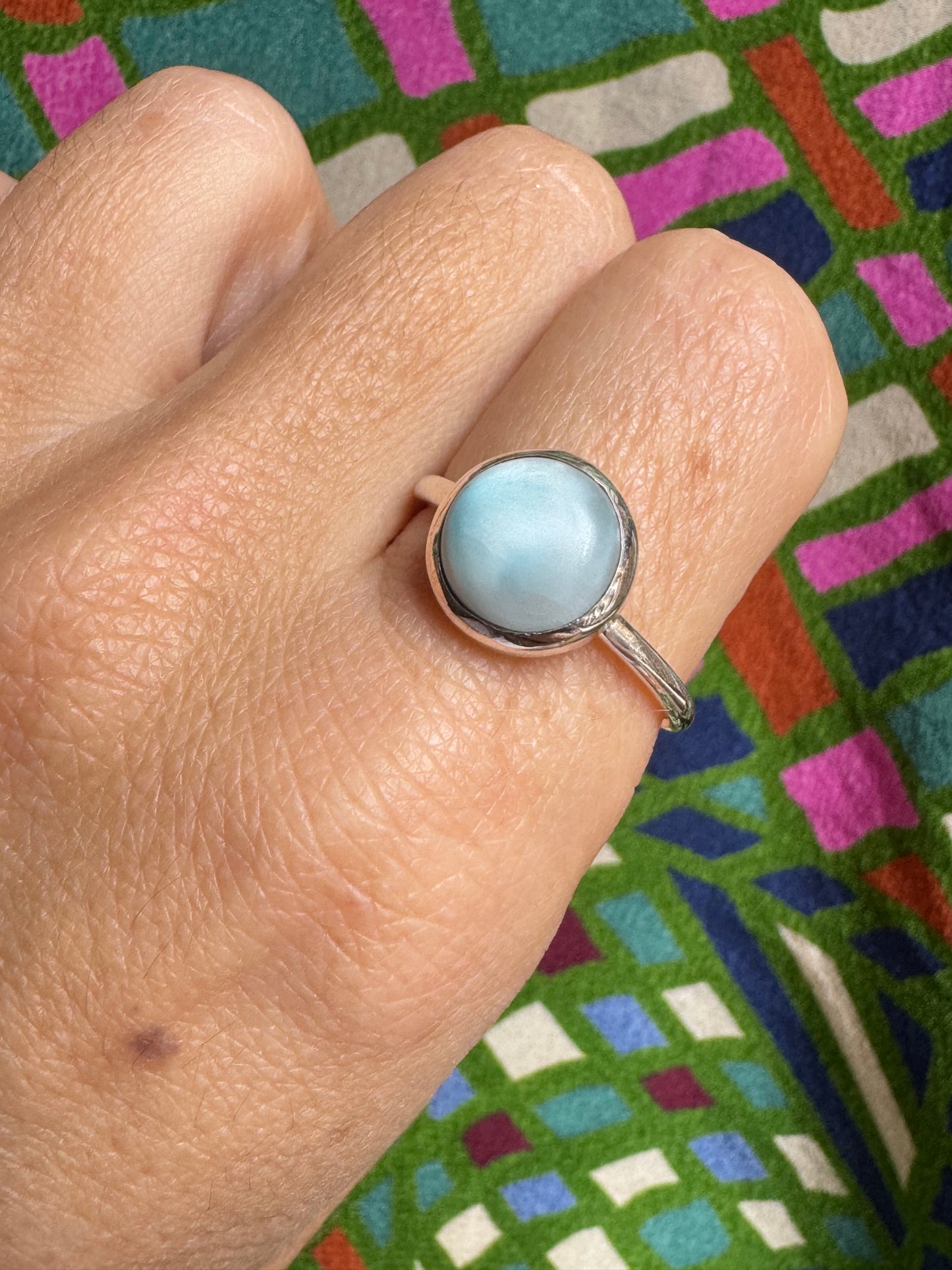 925 silver larimar ring size 22 4L