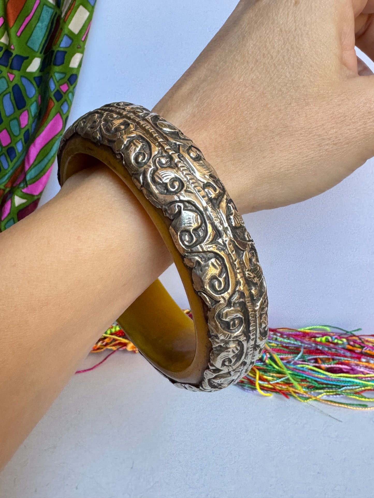 Bracciale bangle argentato