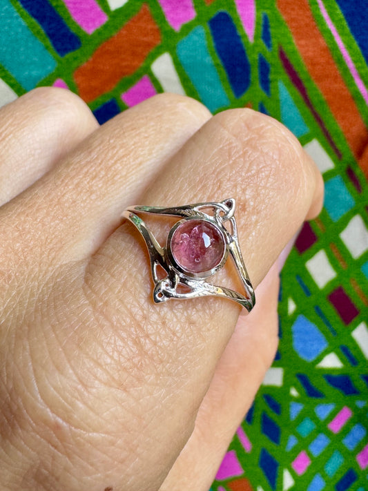 Anello argento 925 tormalina misura 21 - TA54