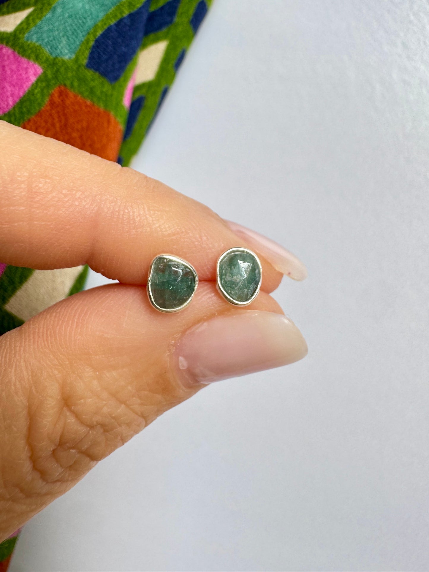 Orecchini mini lobo argento 925 tormalina 1TO